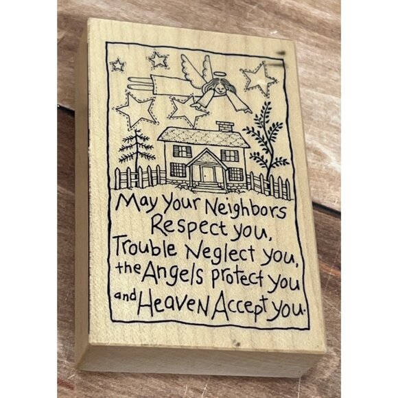 1997 PSX G-2242 WOOD MOUNTED RUBBER STAMP - Picture 1 of 5